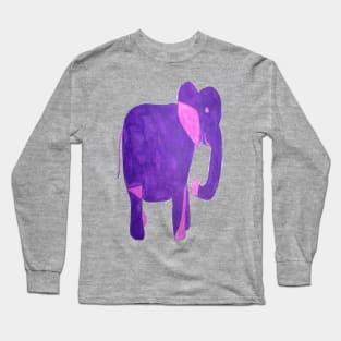 Purple Elephant Long Sleeve T-Shirt